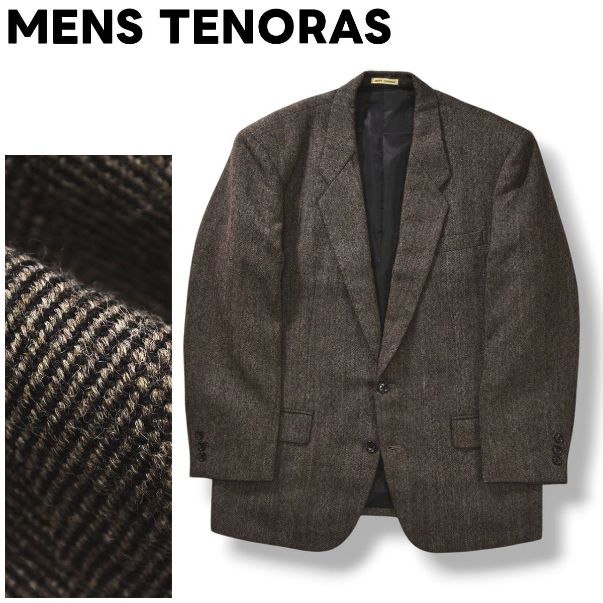 上質】 メンズ ティノラス MENS TENORAS ツイード ウール 2B シングル 