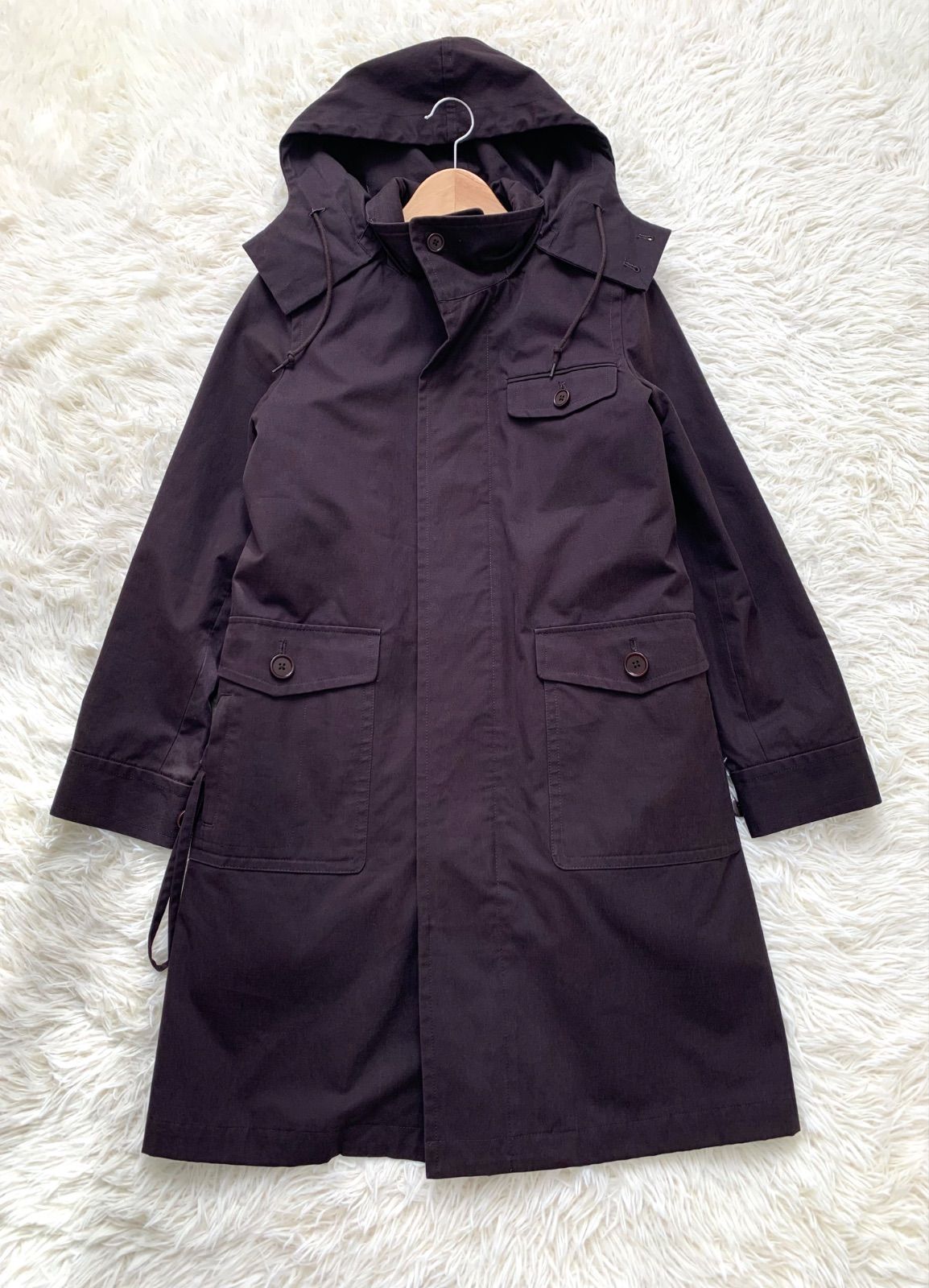 MARGARET HOWEL お買い得品 ダークブラウン ファーライナー付き ロング