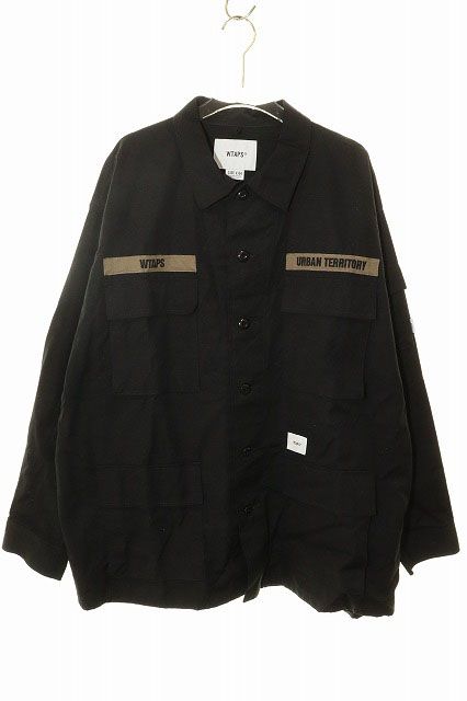 ダブルタップス WTAPS 21SS JUNGLE 02/LS/COTTON.RIPSTOP BLACK SIZE 4