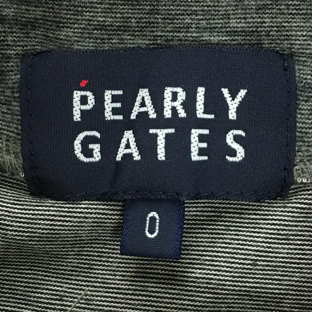 パーリーゲイツ 長袖ハイネックシャツ 杢グレー ハーフジップ 胸ロゴ