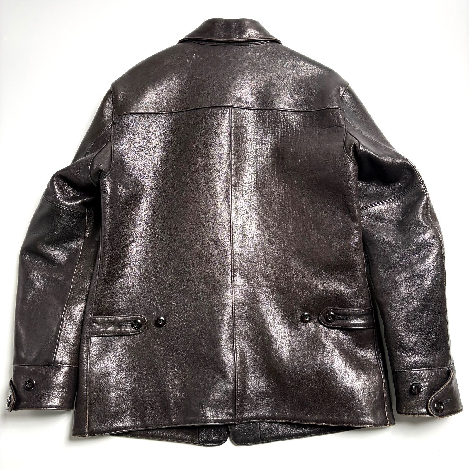 日本製】FINE CREEK LEATHERS レザージャケット 黒 42 馬革 ギルモア