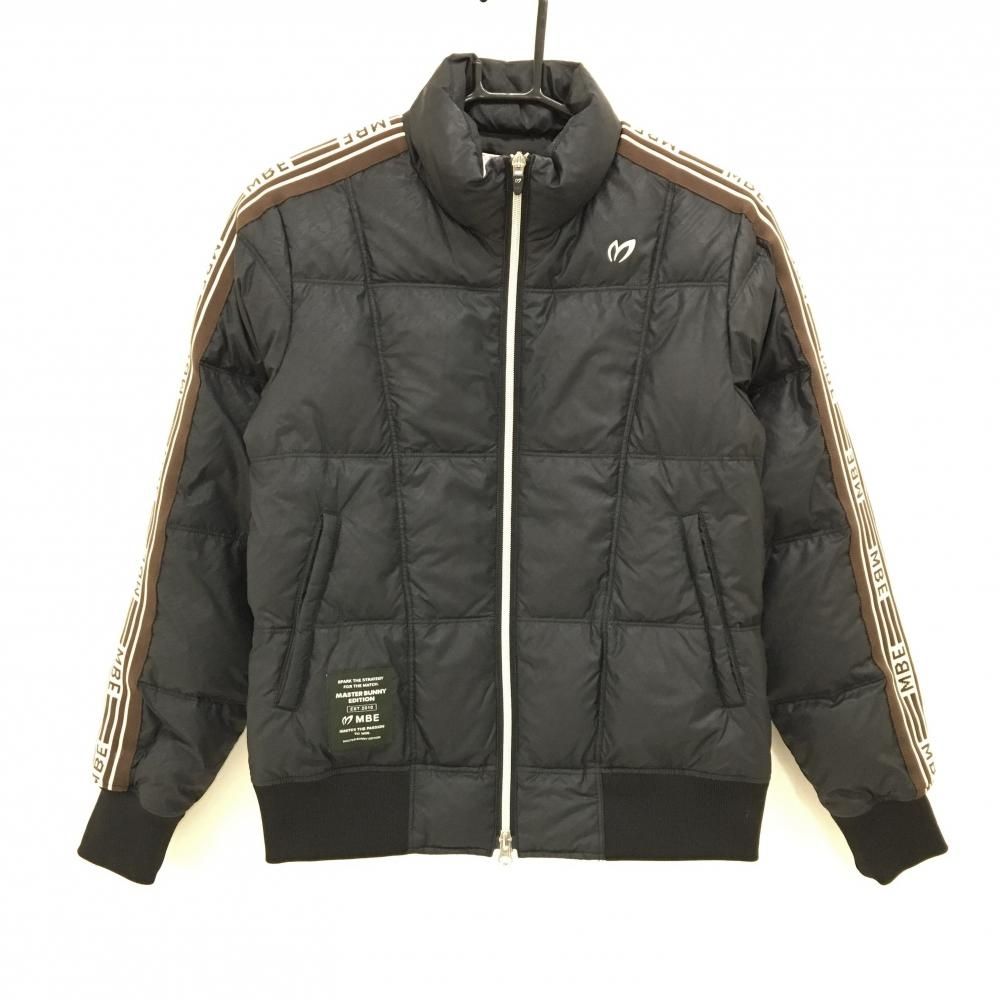 マスターバニー ダウンジャケット 黒 千鳥格子柄 袖ライン ダブル