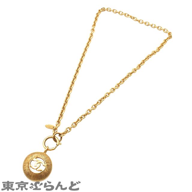 CHANEL　ゴールド　ロングネックレス　ペンダント シャネル CHANEL ロング ネックレス ゴールド メタル ココマーク