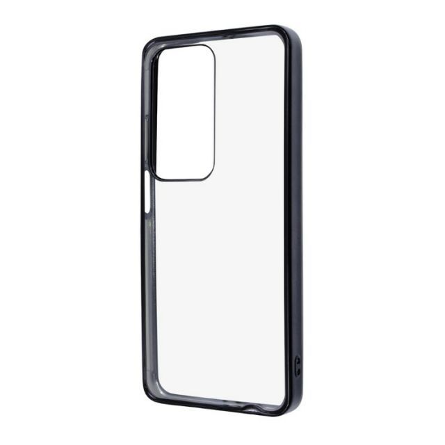 OppoA3 5G ケース クリア ブラック メタリック フレーム 透明 衝撃吸収