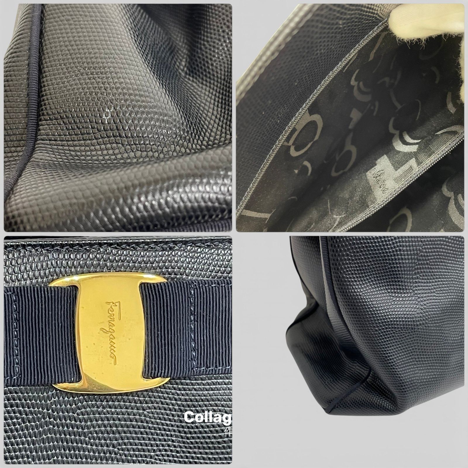 Salvatore Ferragamo フェラガモ　トートバッグ　レザー　ヴァラ Salvatore Ferragamo サルヴァトーレ フェラガモ トートバッグ VARA