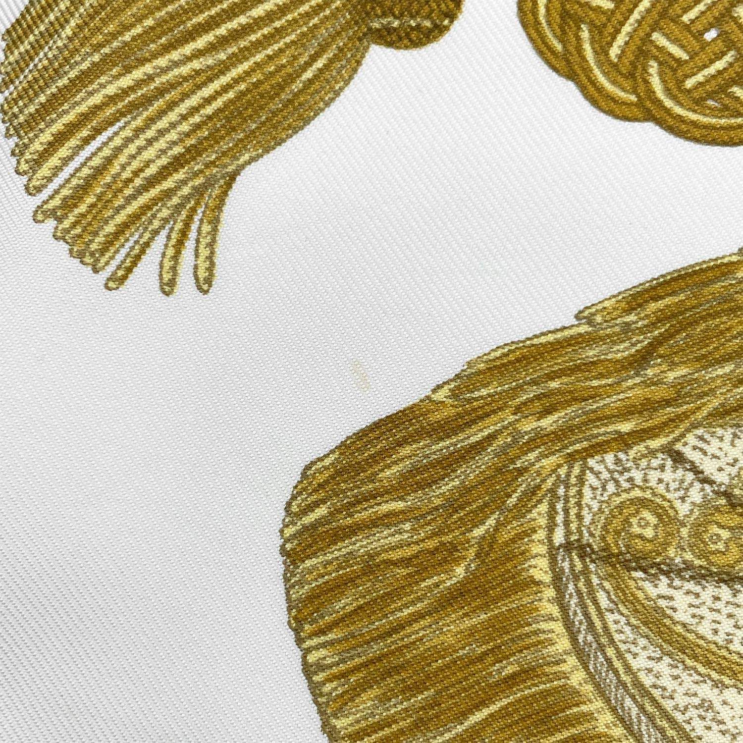 HERMES エルメス カレ90 POSTE ET CAVALERIE サーベル飾り袋 シルク