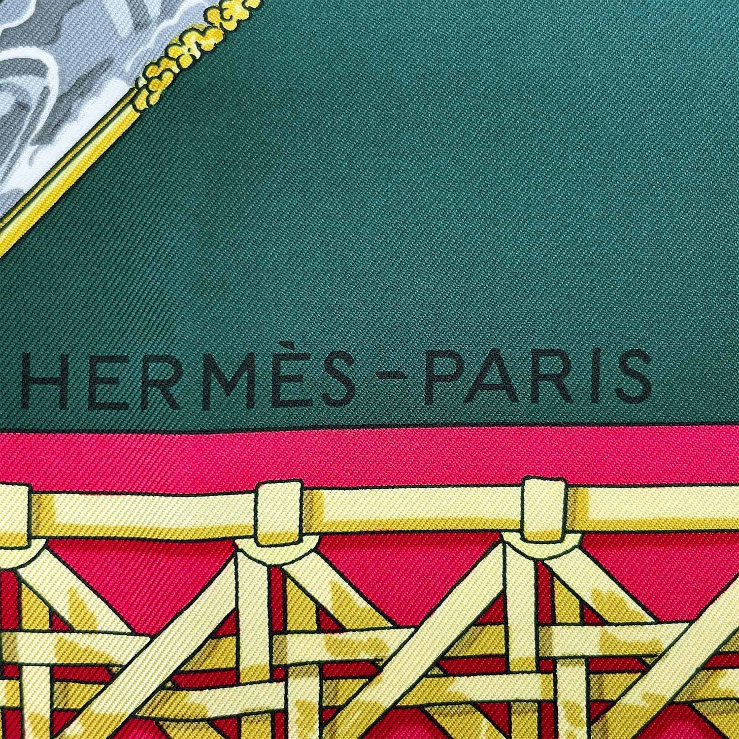 HERMES カレ90 FEUX DE ROUTE 馬車のランタン シルクスカーフ ランプ