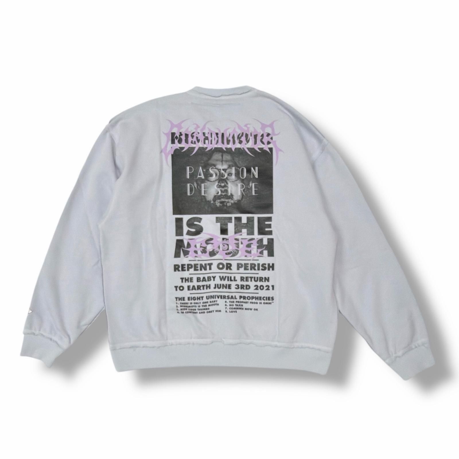 未使用 el conductorH × NISHIMOTO IS THE MOUTH 24SS COTTON CLASSIC CREWNECK SWEATER スウェット コラボ コンダクター ニシモトイズザマウス PD24MC05 ラベンダー 4 4573M