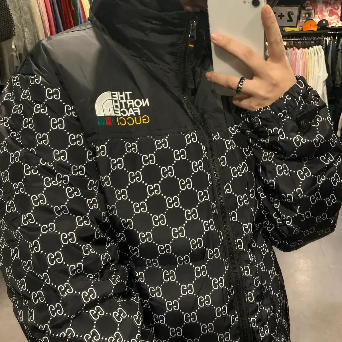 653) THE NORTH FACE ザノースフェイス X GUCCI コラボ ダックダウン