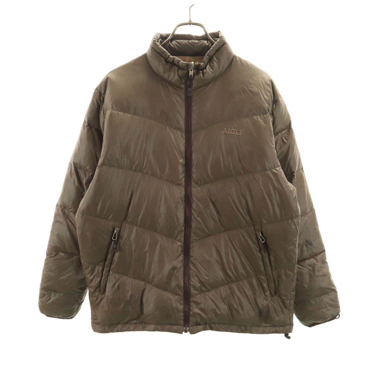 AIGLE エーグル ダウンジャケット L ブラウン系 アウトドア メンズ 