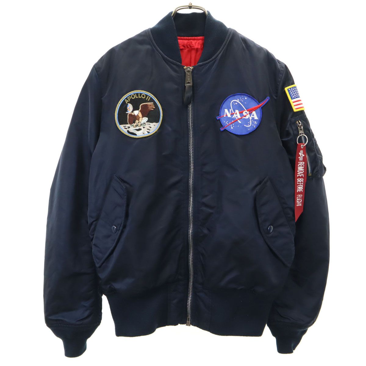 Alpha industries ma-1 ワッペン アレンジ NASA フライトジャケット MA