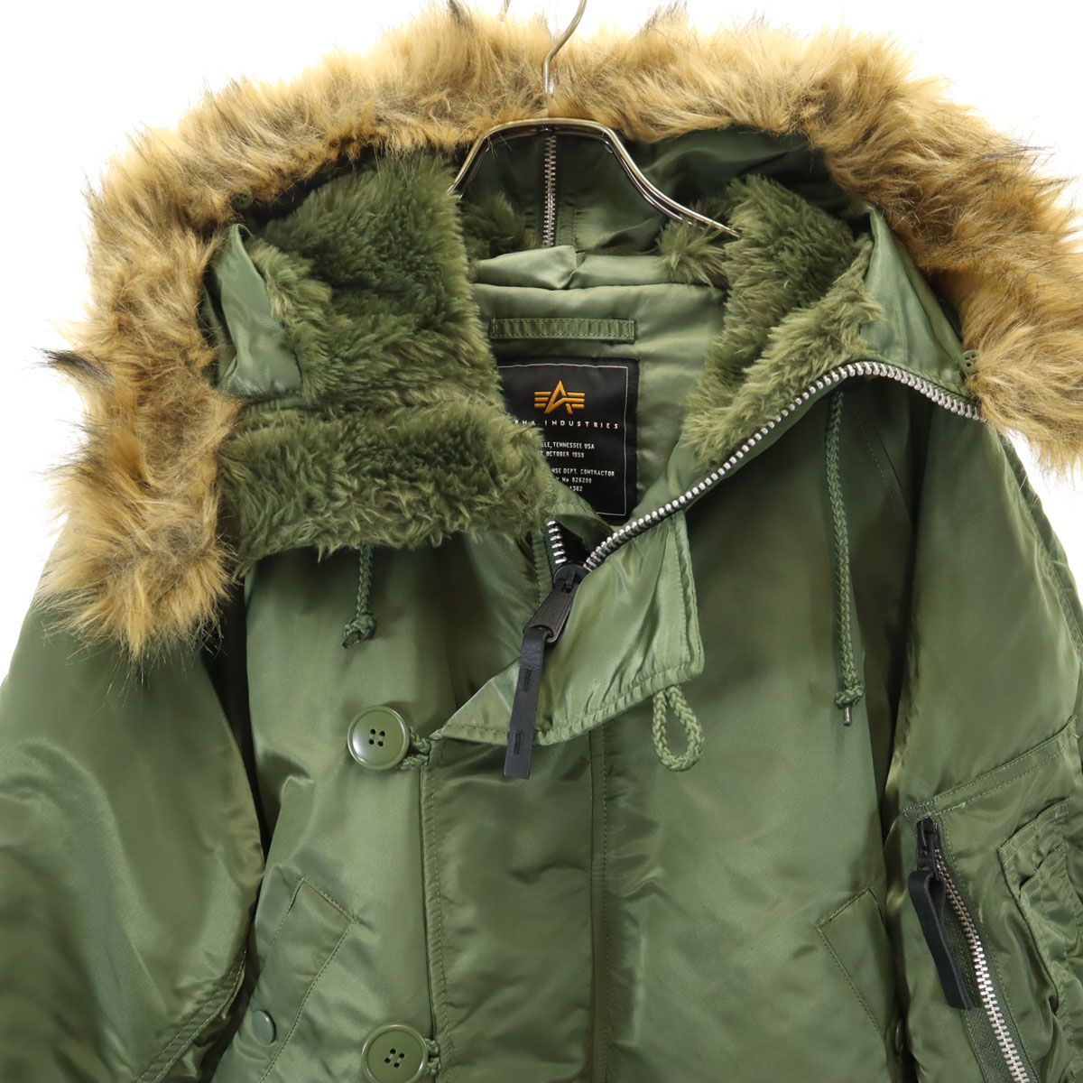 ALPHA アルファ N-2B フライトジャケット XS オリーブ系 中綿 メンズ
