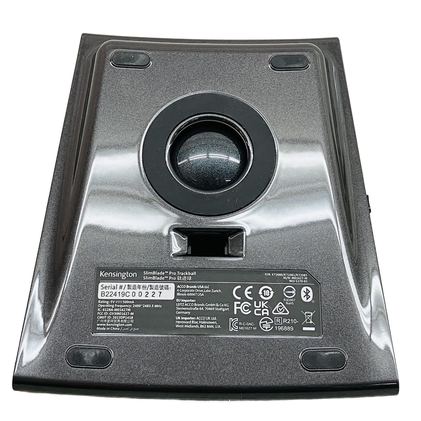 Kensington SlimBlade Pro K72085JP ワイヤレス トラックボールマウス