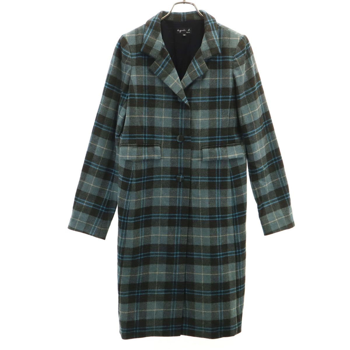 アニエスべー　To b. by agnes b チェックチェスターコート アニエスべーTo b. by agnes b チェックチェスターコート