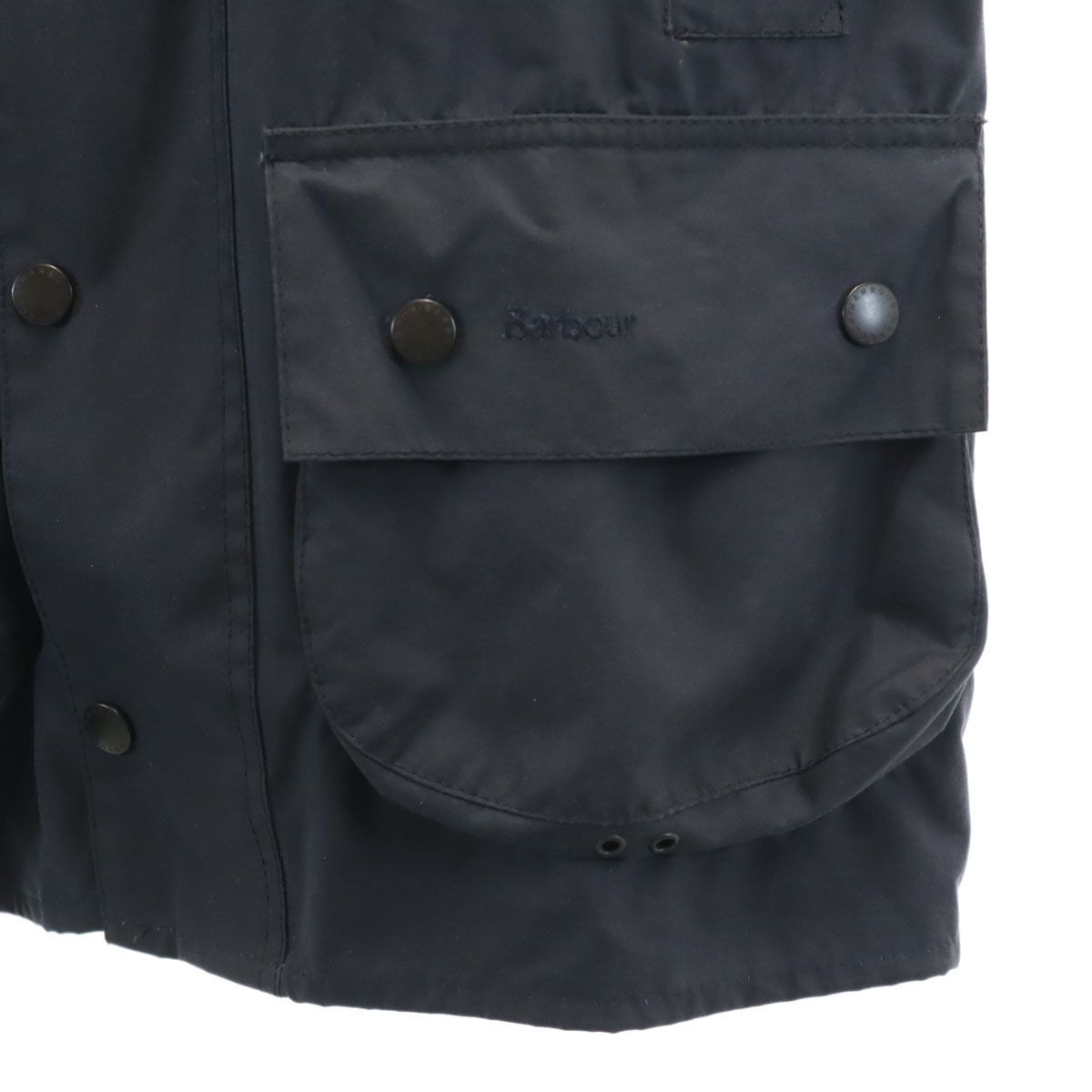 古着 バブアー 3ワラント ビデイル ネイビー 縦型4ポケット C36 Barbour バブアー イングランド製 3ワラント ビューフォート ワックス