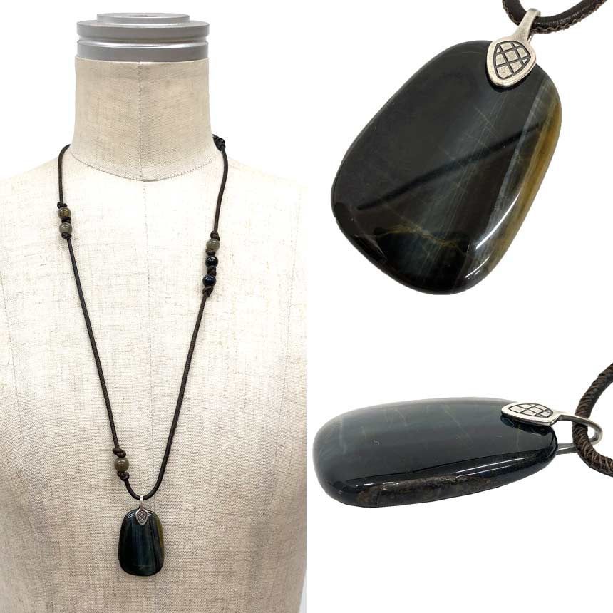 BOTTEGA VENETA ボッテガヴェネタ ストーン ネックレス AG925×天然石