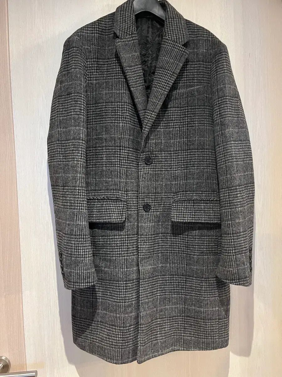 95) DESIGN UNITED チェック ウール チェスターコート