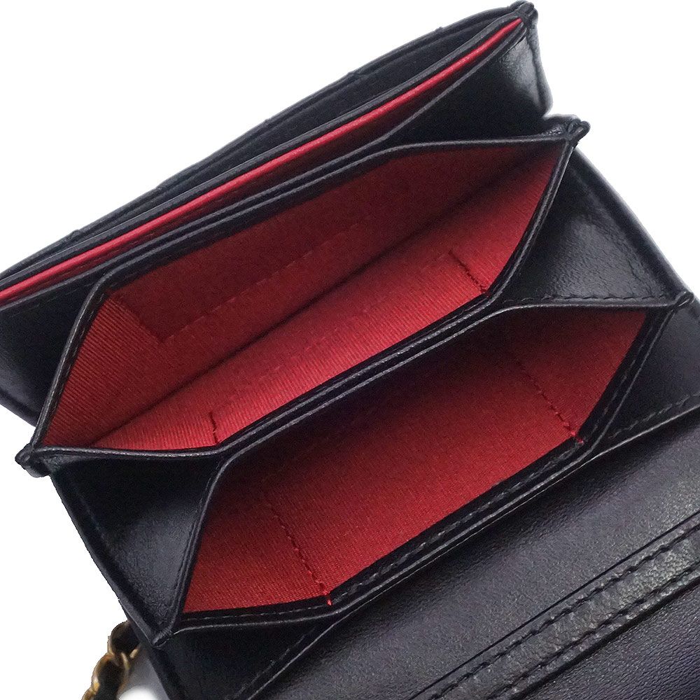 シャネル マトラッセ ミニ チェーン ウォレット カードケース 財布