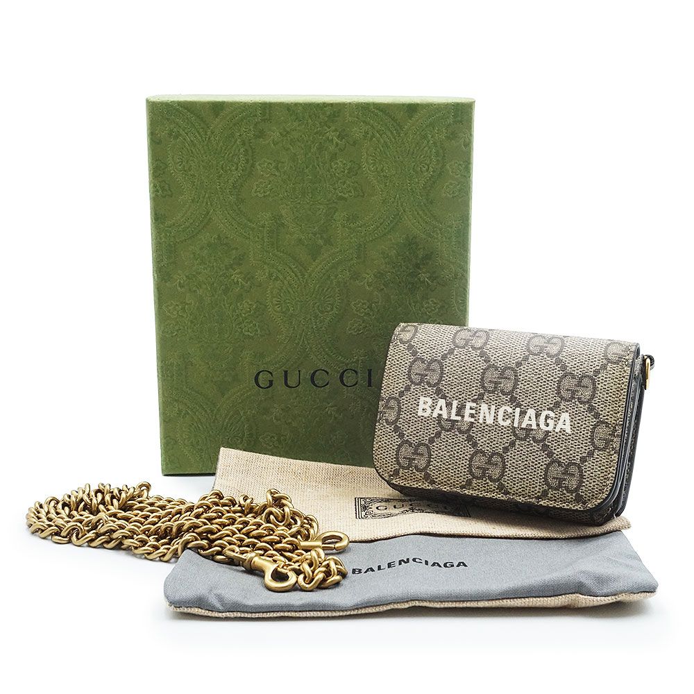 Gucci✖️BALENCIAGA ハッカープロジェクト 花柄 三つ折り財布 Gucci✖️BALENCIAGA ハッカープロジェクト 花柄 三つ折り財布 Gucci