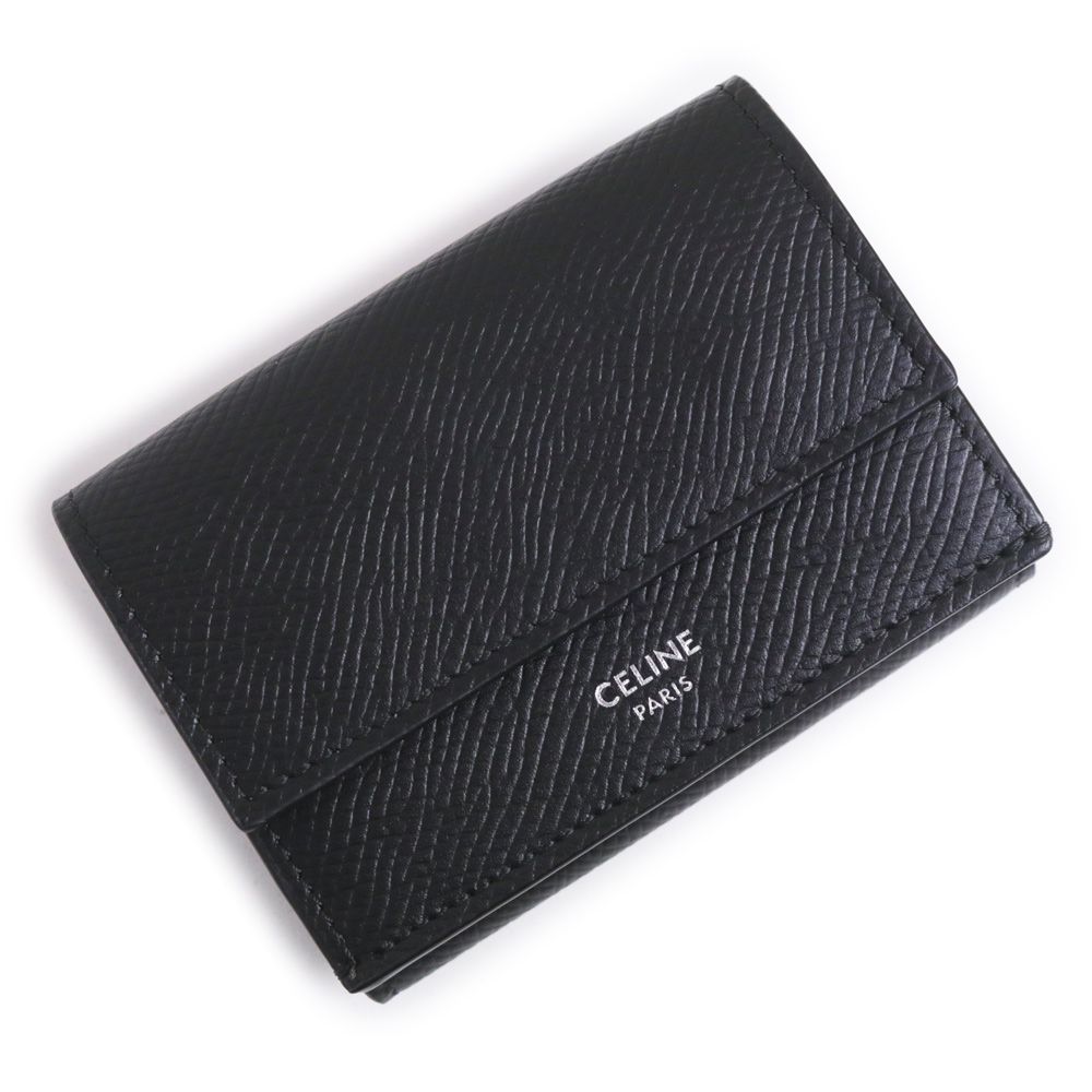 セリーヌ フォールデッド コンパクトウォレット 三つ折り財布 グレ