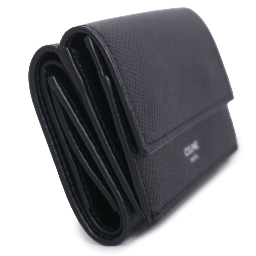 セリーヌ フォールデッド コンパクトウォレット 三つ折り財布 グレ