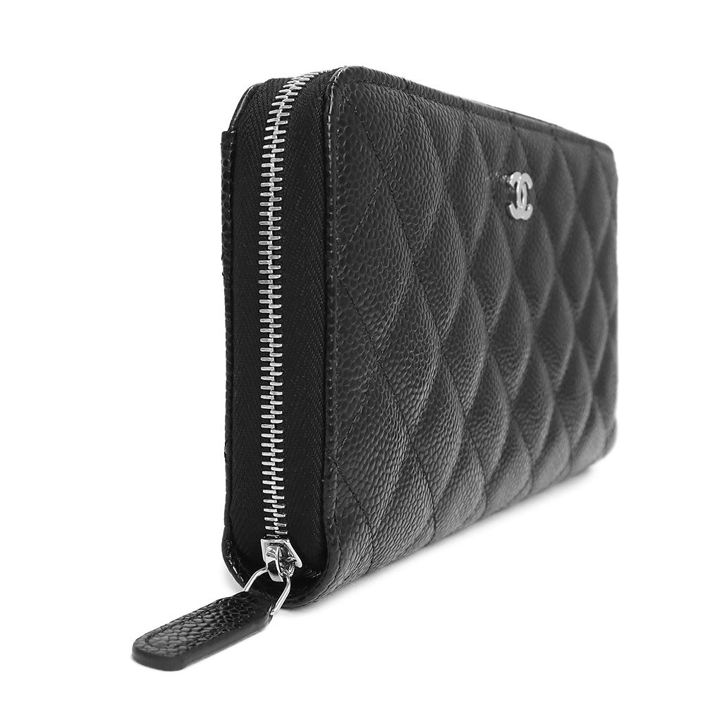 シャネル クラシック ロング ジップ ウォレット マトラッセ ラウンド