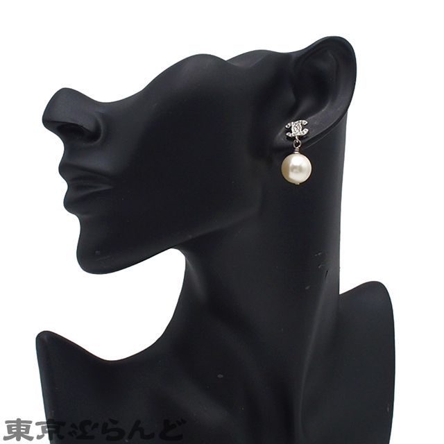 シャネル CHANEL ピアス スイング ココマーク シルバー メタル