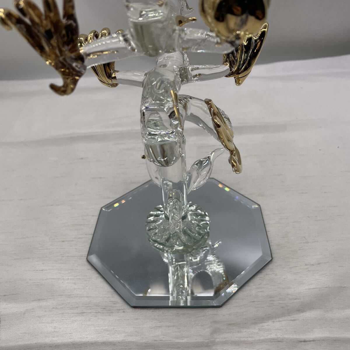 美品】ガラス細工 特大昇り龍 クリスタルドラゴン ショップ 置物