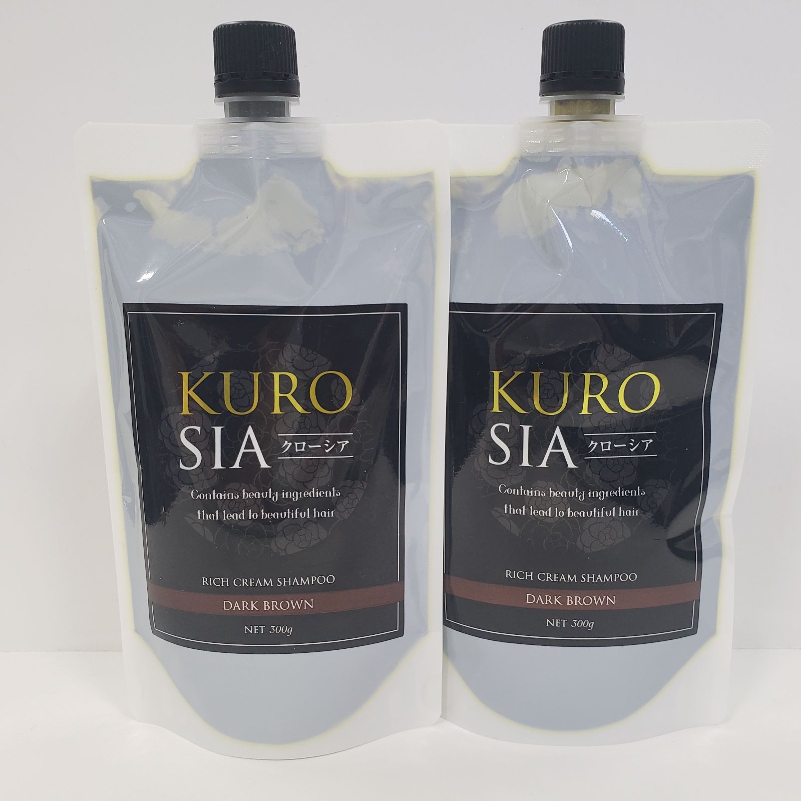 Y3780 K KUROSIA クローシア ヘアカラークリームシャンプー ダークブラウン 300g 計2点セット