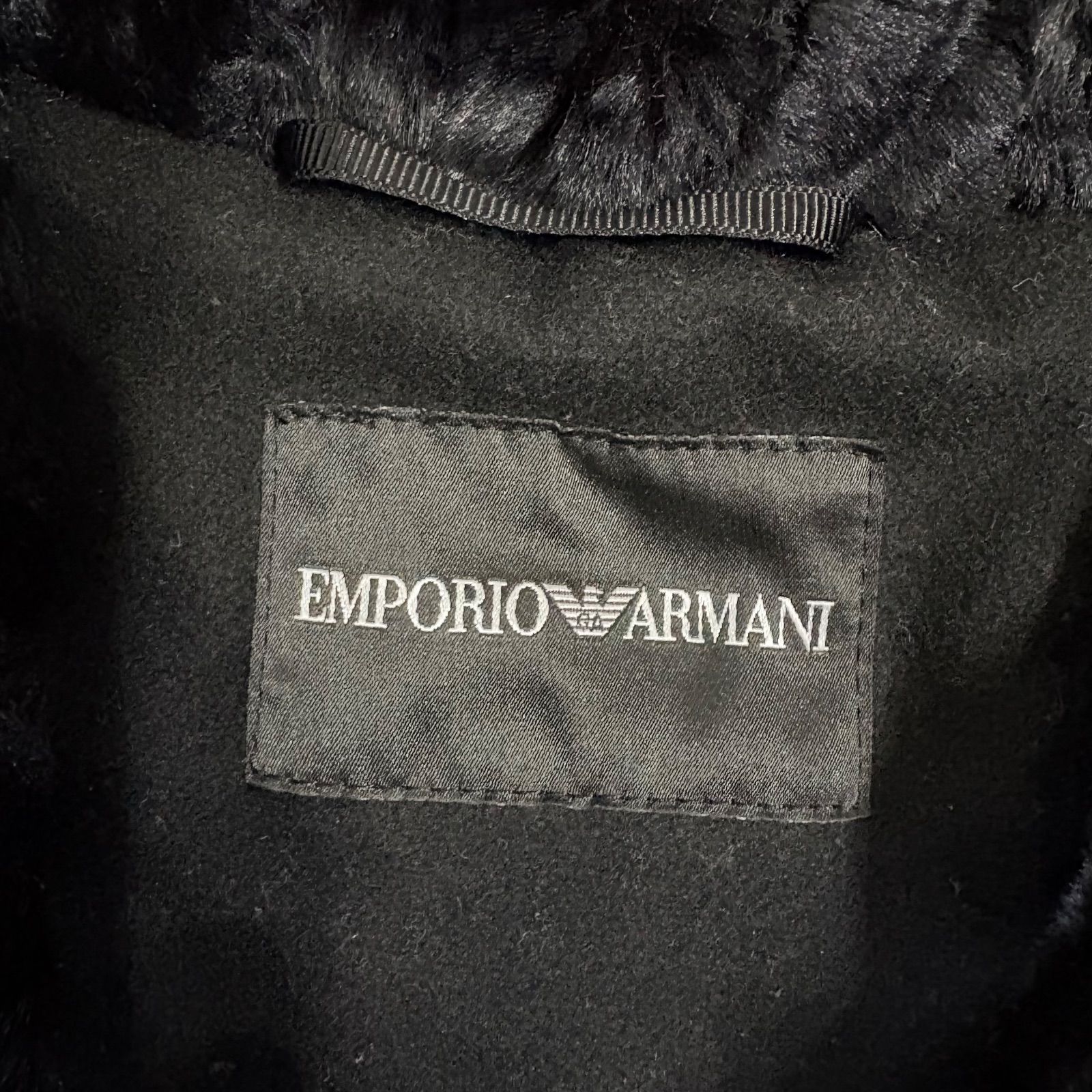 美品 EMPORIO ARMANI エンポリオアルマーニ 編み込み ニット ボア
