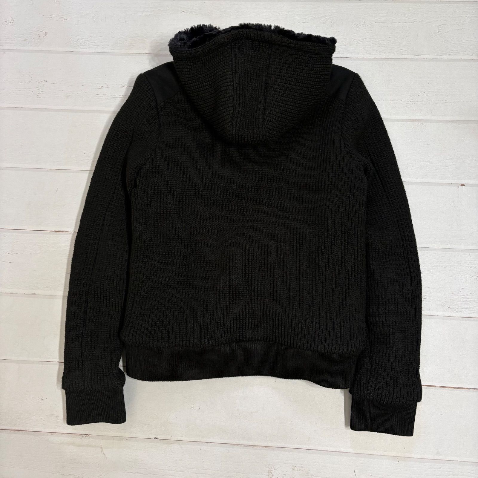 美品 EMPORIO ARMANI エンポリオアルマーニ 編み込み ニット ボア 