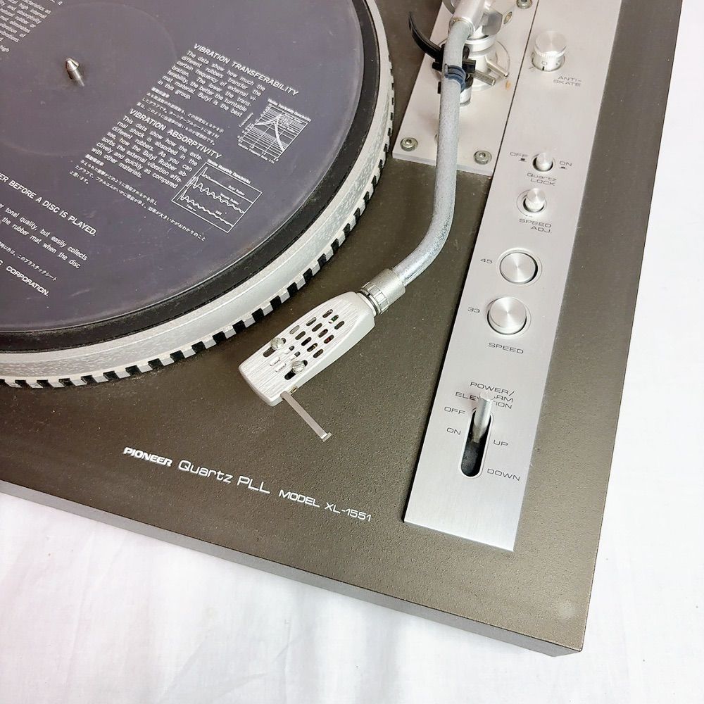 Pioneer（パイオニア）レコードプレーヤー　XL-1551 Pioneer XL-1551の仕様 パイオニア