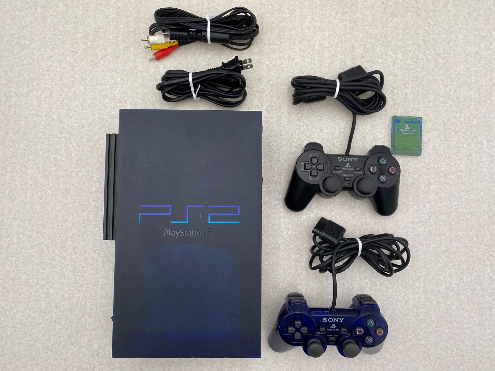 PlayStation 2 ミッドナイトブルー BB Pack (SCPH-50000MB/NH)【動作品