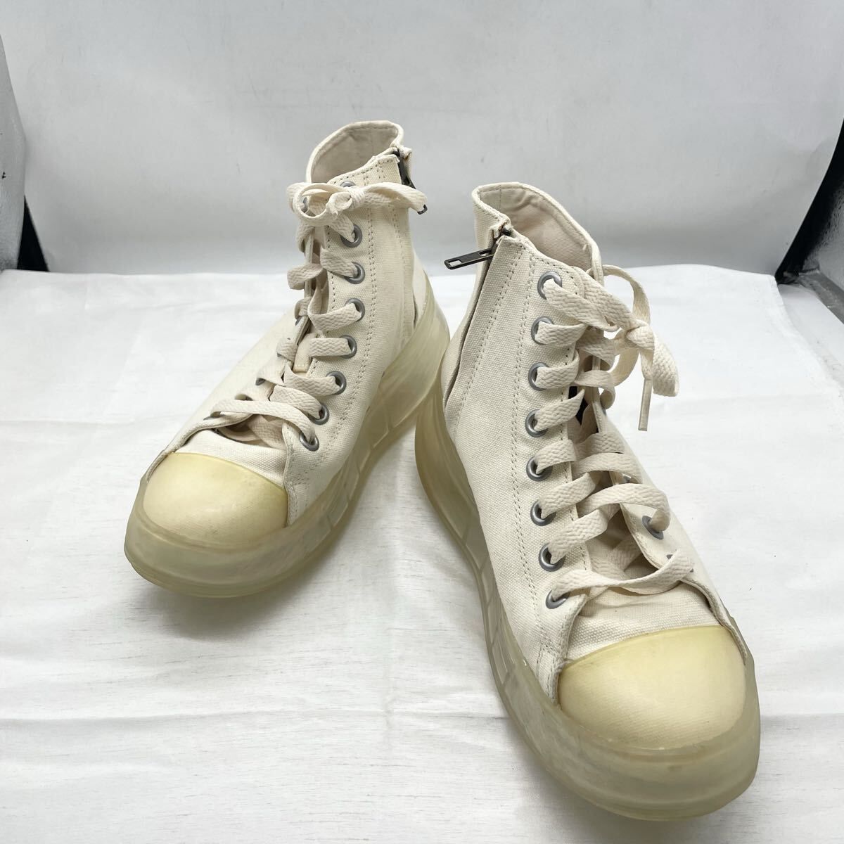 grounds グラウンズ ハイカット クリアソール スニーカー EU39（25cm