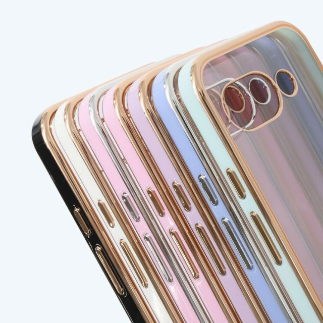 GooglePixel9a ケース クリア ラベンダー ゴールド メタリック