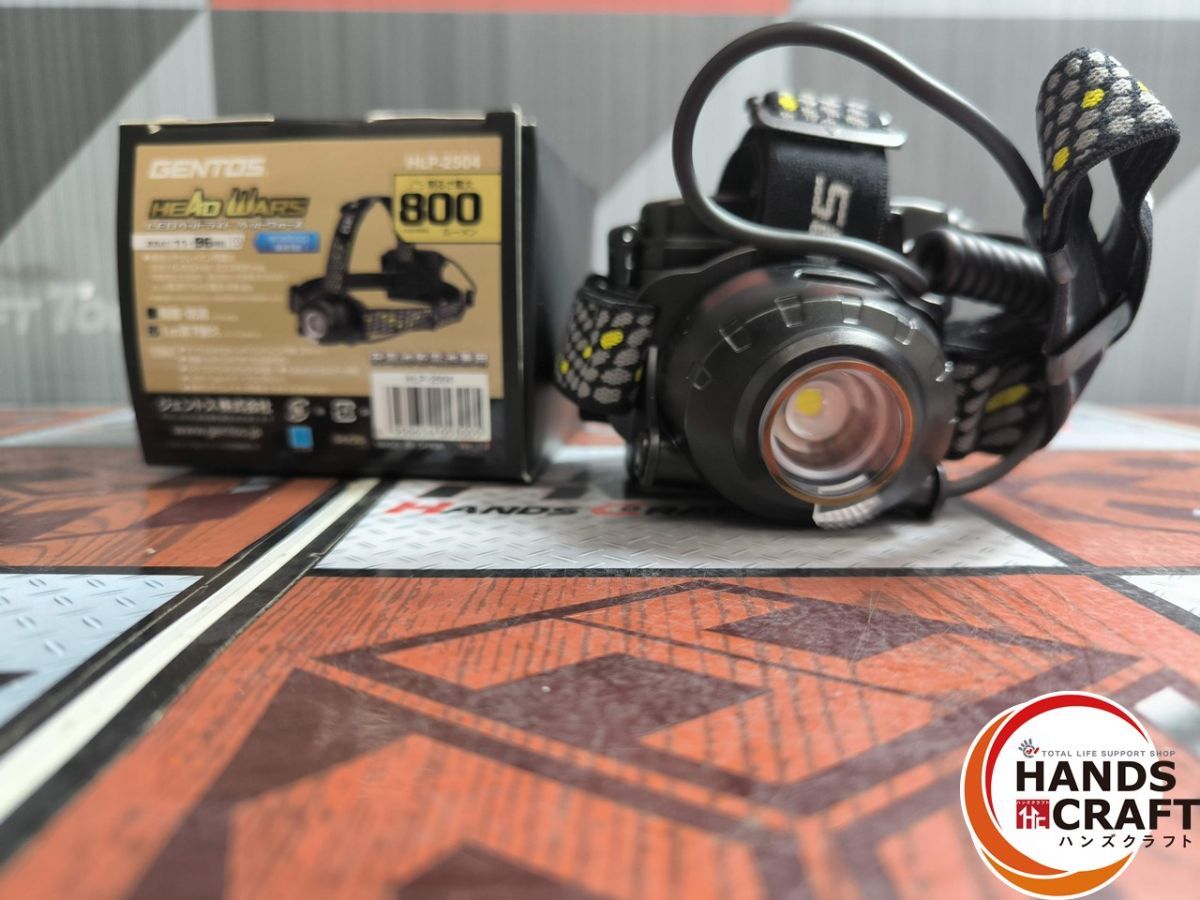 △【未使用】GENTOS ジェントス HLP-2504 ヘッドライト 800ルーメン