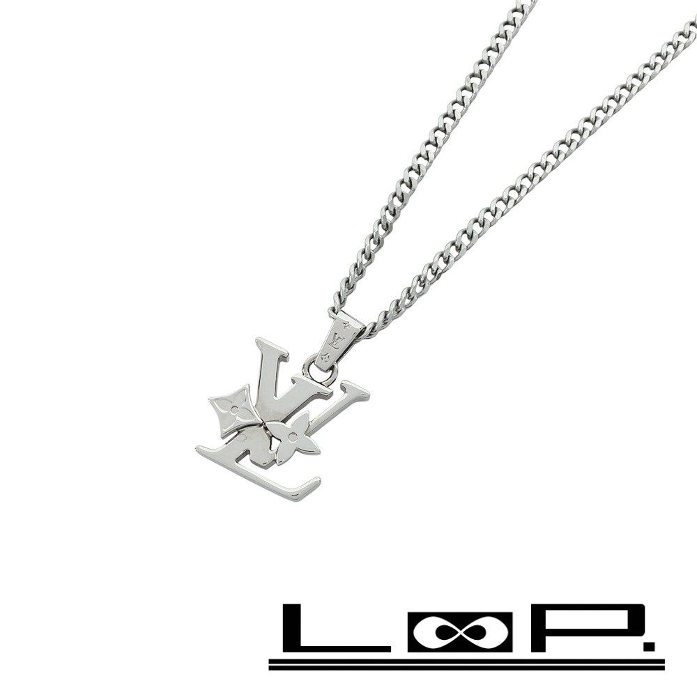 ルイヴィトン □美品□55.5cm□ モノグラム ロウ ネックレス メンズ