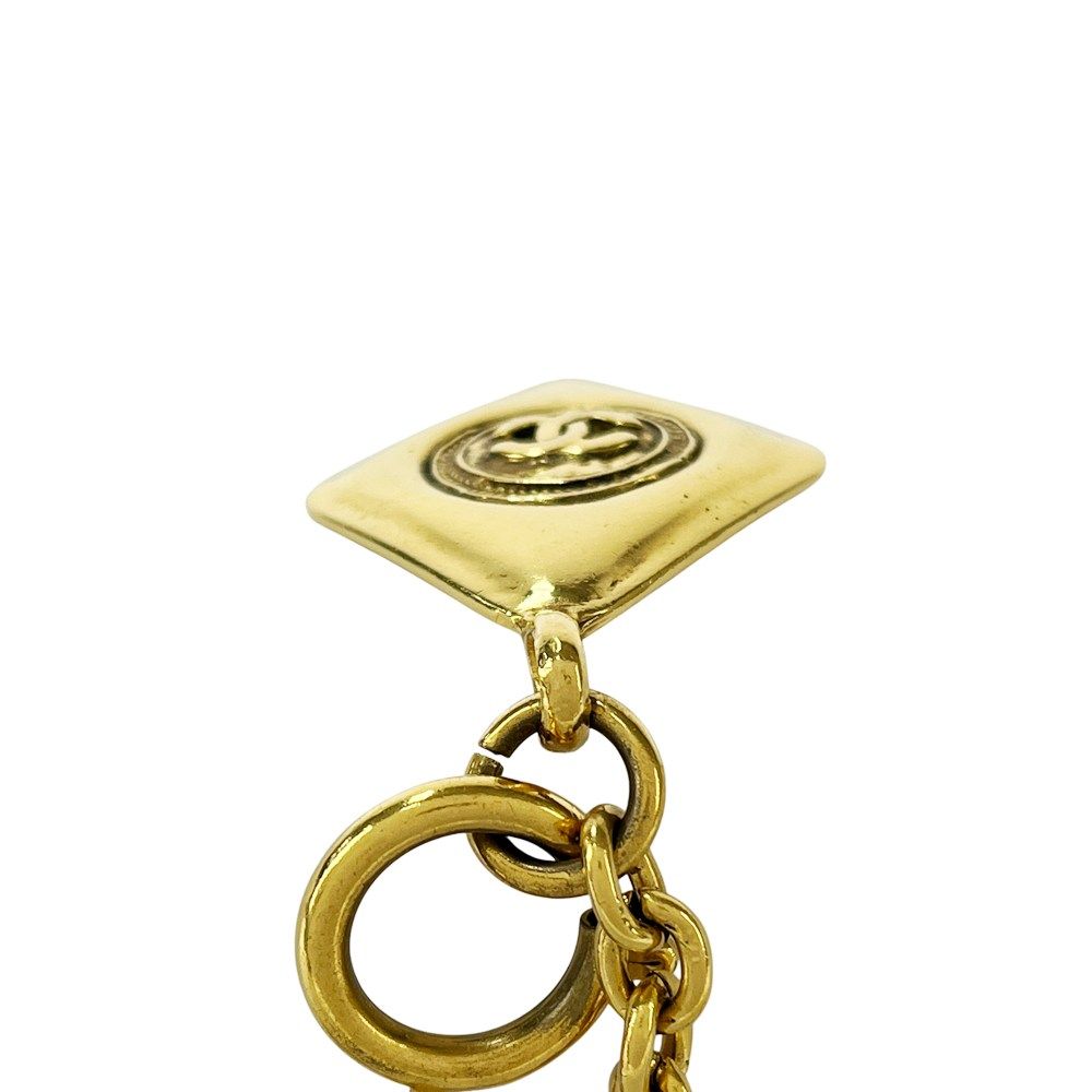 シャネル ココマーク カンボン 菱形 ネックレス ゴールド プレート シャネル □美品□60cm□ ココマーク ロング ネックレス アクセサリー