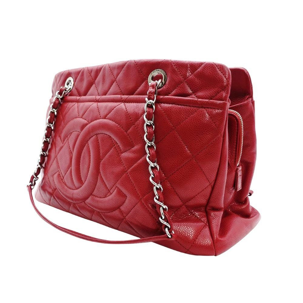 シャネル CHANEL マトラッセ ココマーク キャビアスキン チェーン