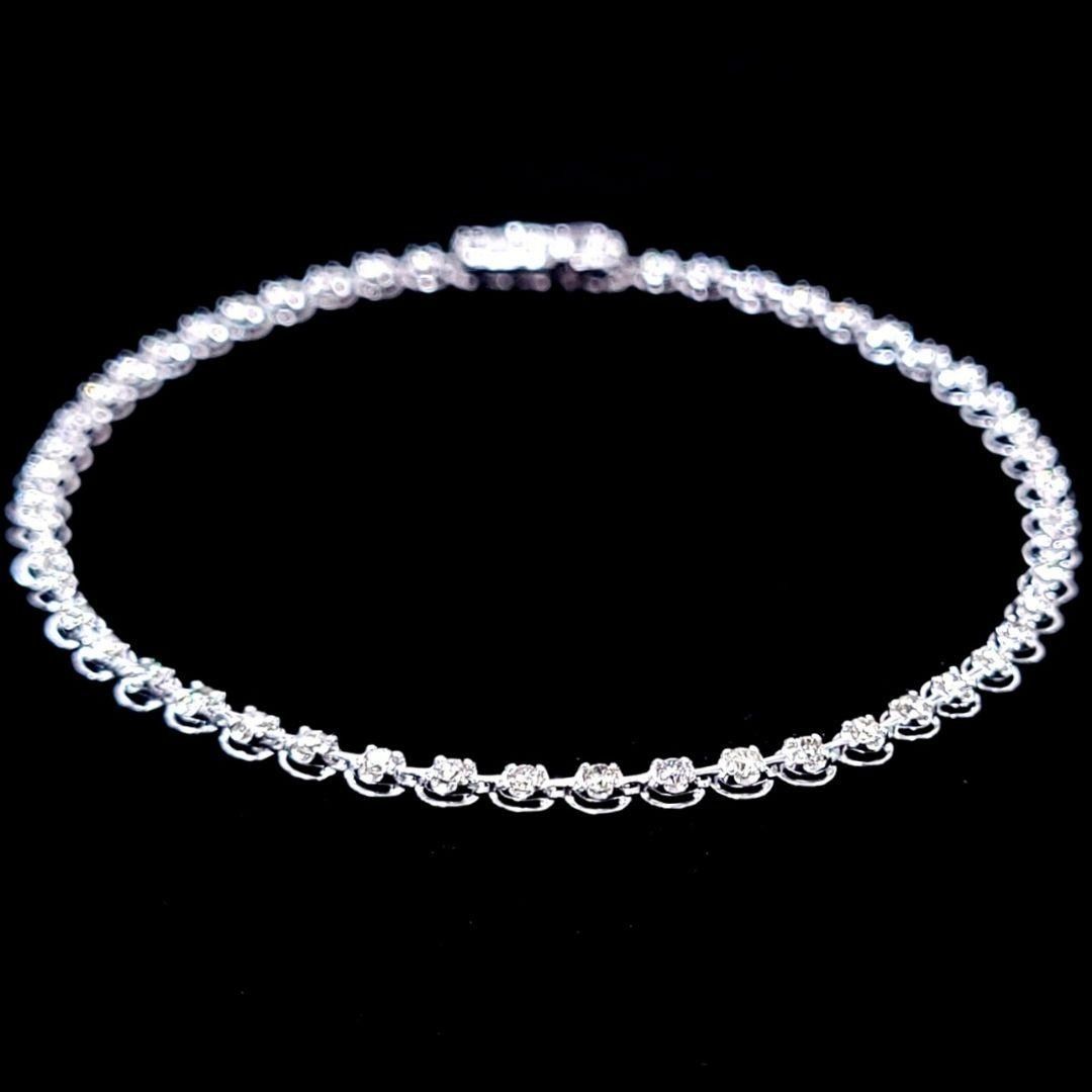 ちゃんぴー様専用 21cm】ギラギラ！新型1ct ダイヤモンド K18 WG