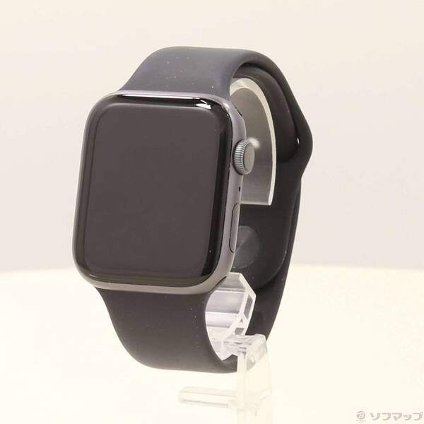 〔中古品〕 Apple Watch Series 4 GPS 44mm スペースグレイアルミニウムケース ブラックスポーツバンド【247】