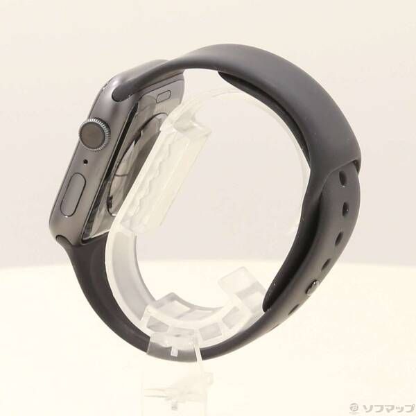 〔中古品〕 Apple Watch Series 4 GPS 44mm スペースグレイアルミニウムケース ブラックスポーツバンド【247】