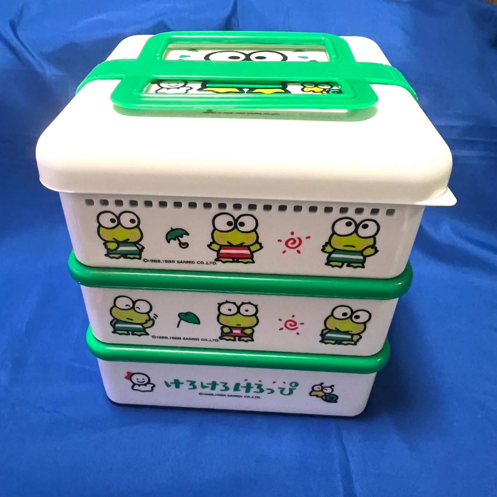 サンリオ 1989年製 けろけろけろっぴ 3段 お弁当箱 ランチボックス