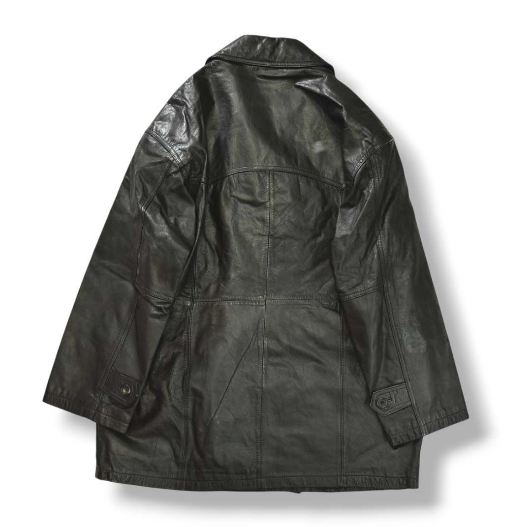 90s アーカイブ■メンズティノラス■レザー 牛革 中綿 トレンチコート L 黒 2025年最新】Yahoo!オークション -メンズティノラス コートの中古品