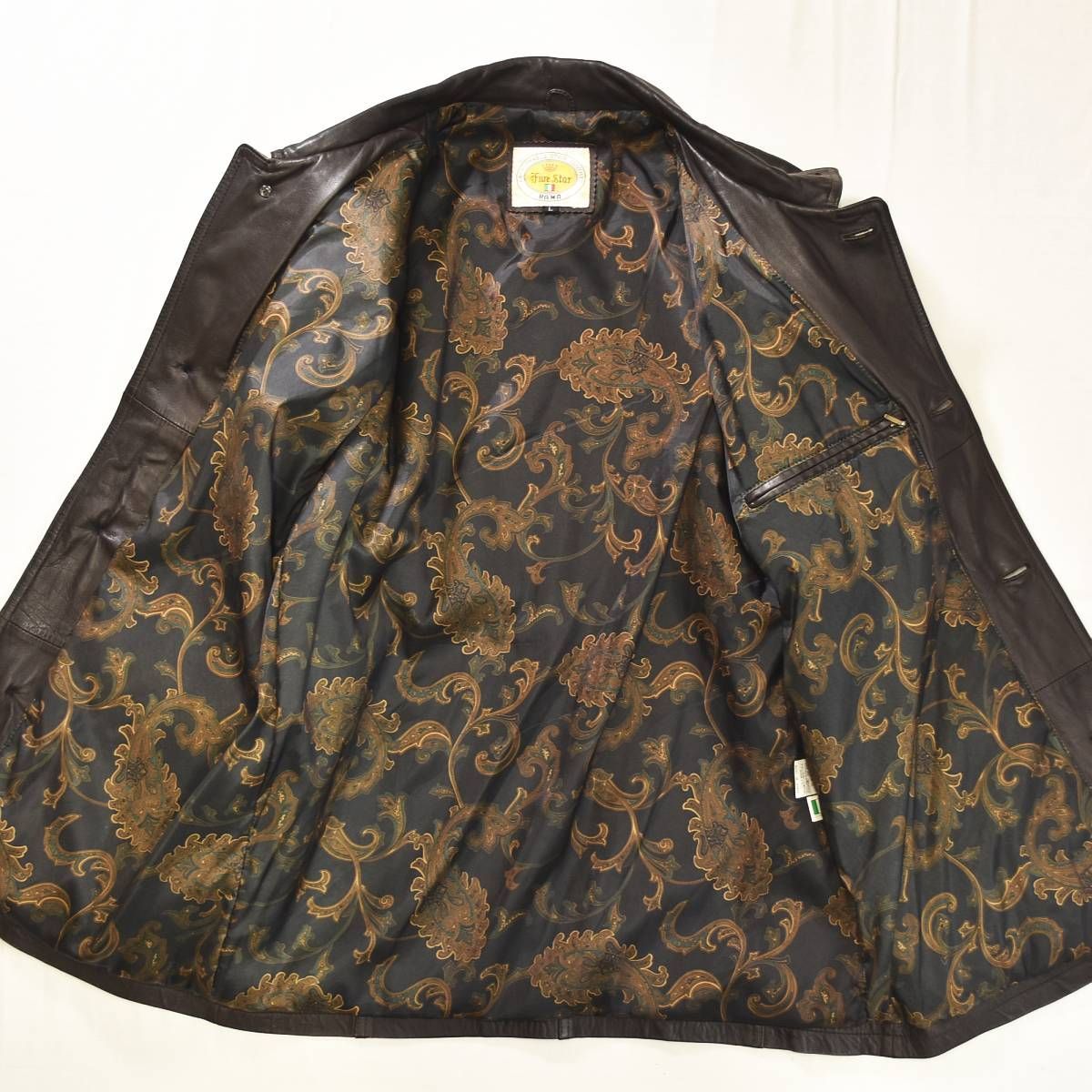 本革】 90s ヴィンテージ Fire Star HAMA イタリア製 生地 羊革 ラム