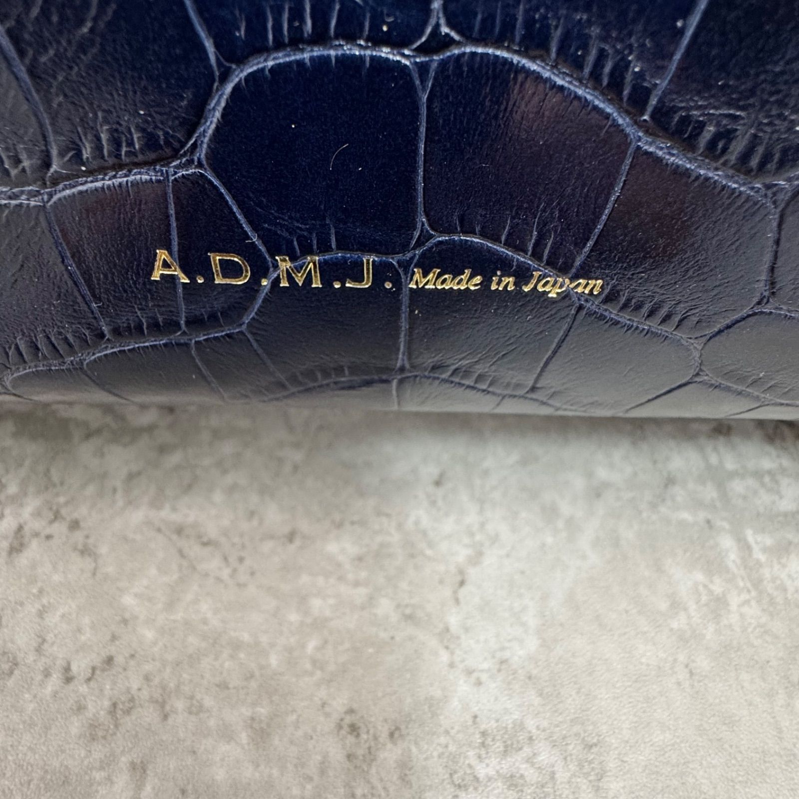 未使用】A.D.M.J. クロコ型押し THE BEE ザ・ビー スワロフスキー
