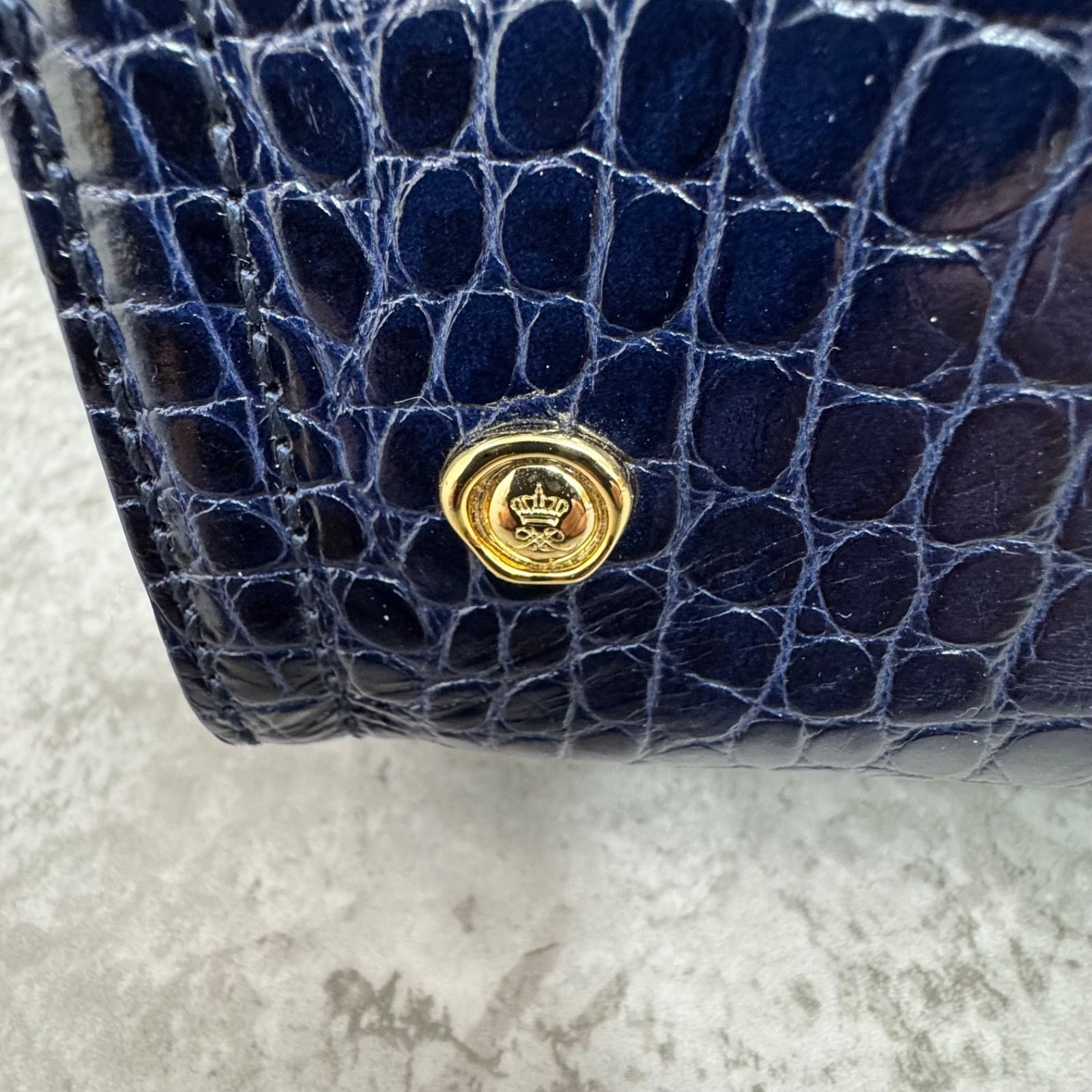 未使用】A.D.M.J. クロコ型押し THE BEE ザ・ビー スワロフスキー