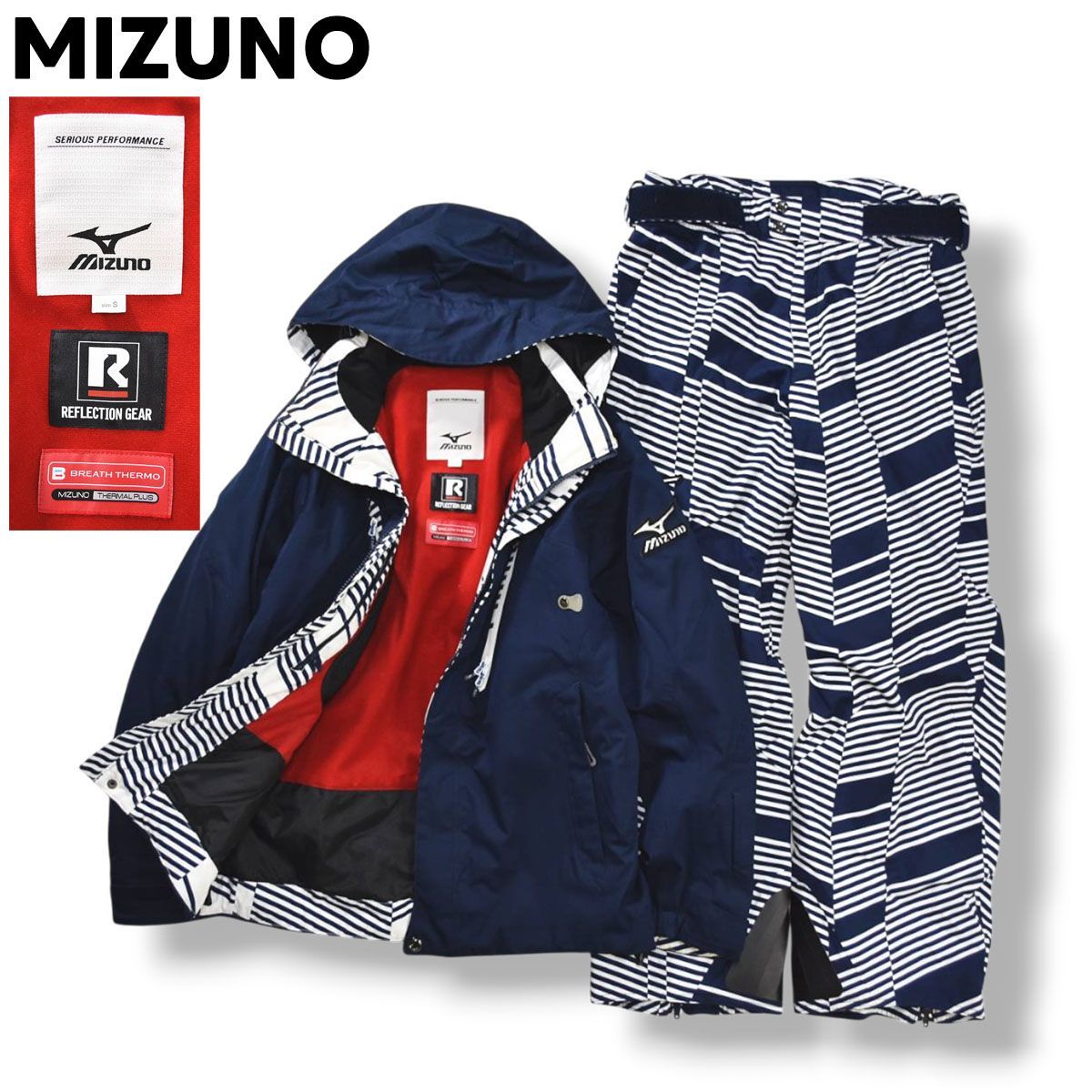 ミズノ MIZUNO スキー ウェア セットアップ 上下 中綿 デモチーム