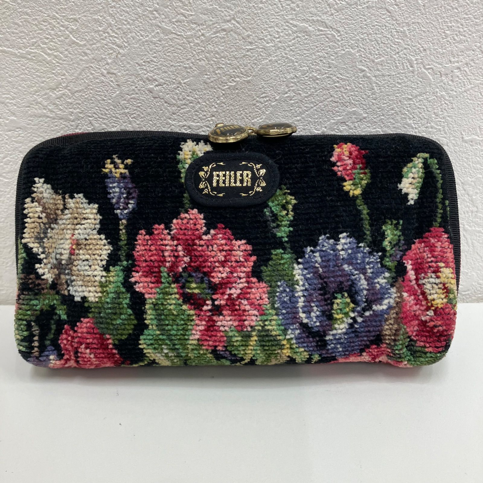 7787 FEILER フェイラー ポーチ マルチケース 財布機能 ラビリンス 花