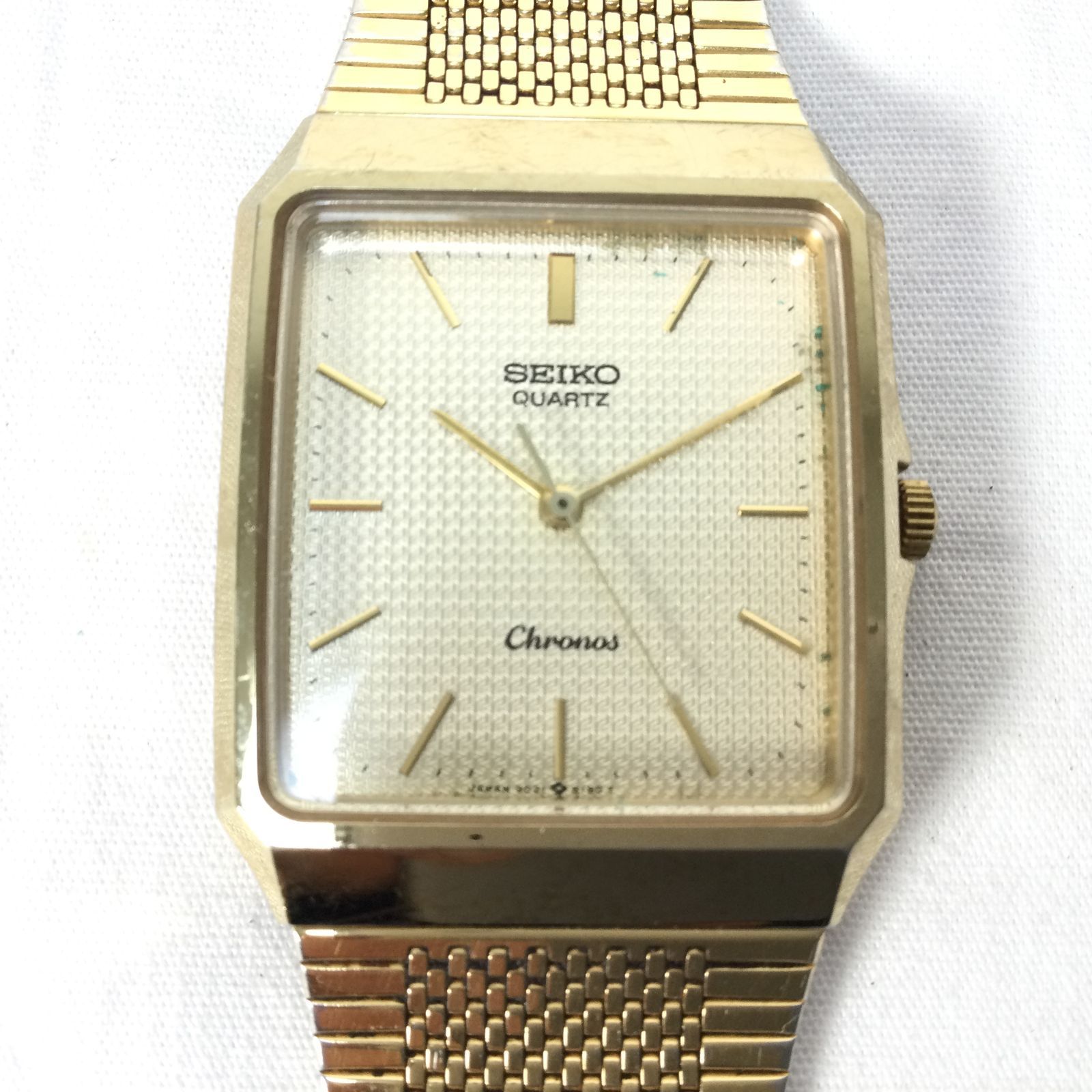 SEIKO セイコー Chronos クロノス 9221-5220 メンズ腕時計 ゴールド